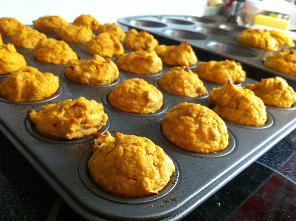 Barley Sweet Potato Muffins, fresh out of the oven.