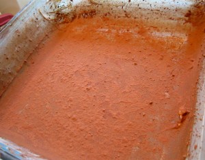 Dusting with cocoa powder keeps the recipe grain-free!