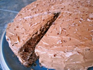 Double Layer Chocolate Bean Cake