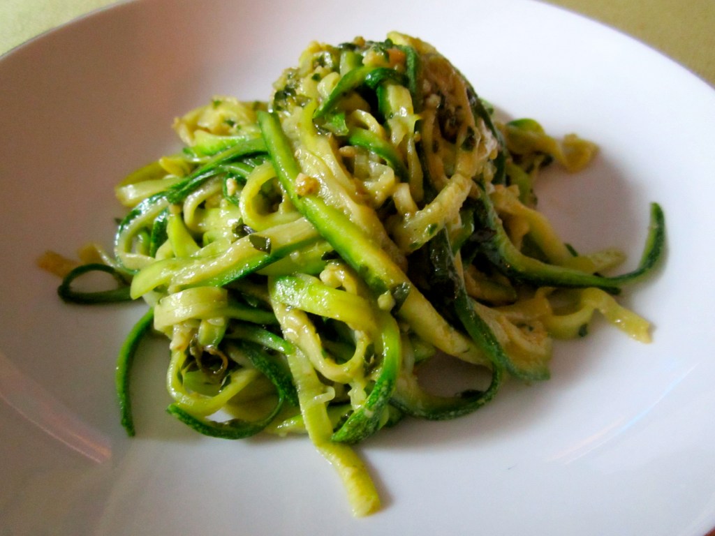 Zucchini Pasta with Pesto
