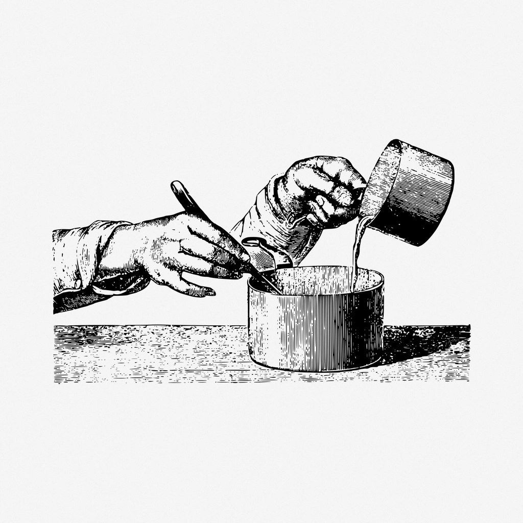 Cooking drawing, vintage illustration